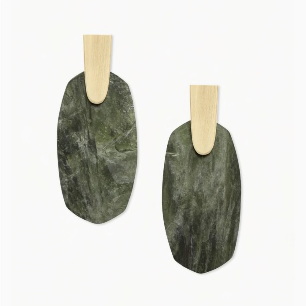 Kendra Scott Aragon Drop Earrings In Sage Mica